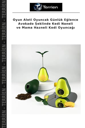Oyun Aleti Oyuncak Günlük Eğlence Avokado Şeklinde Kedi Naneli ve Mama Hazneli Kedi Oyuncağı