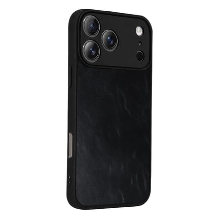 İphone 17 Pro Aras Deri Kapak - Siyah