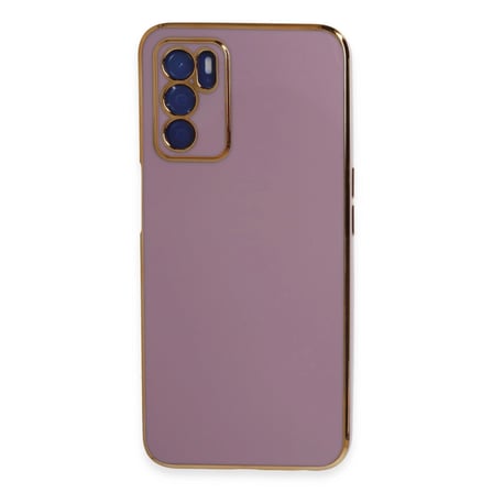 Oppo A16 Kılıf Volet Silikon - Mor