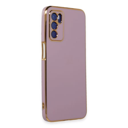 Oppo A16 Kılıf Volet Silikon - Mor