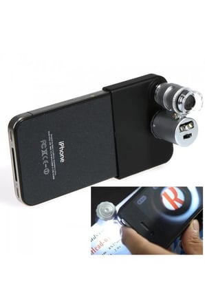 Iphone5 Için Uyumlu Kapaklı Lens Mikroskop Taşınabilir Mini Cep Boyutu Led Mikroskop No.9882ip5ii