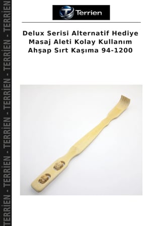 Delux Serisi Alternatif Hediye Masaj Aleti Kolay Kullanım Ahşap Sırt Kaşıma 94-1200