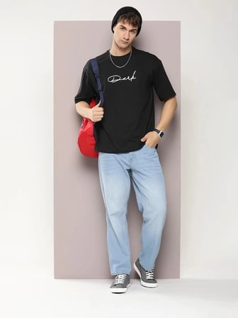 Erkek Baskılı Oversize Tshirt