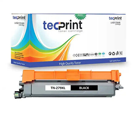 Tecprint Brother TN279XL BK  Yüksek Kapasiteli Çipli Siyah Toner