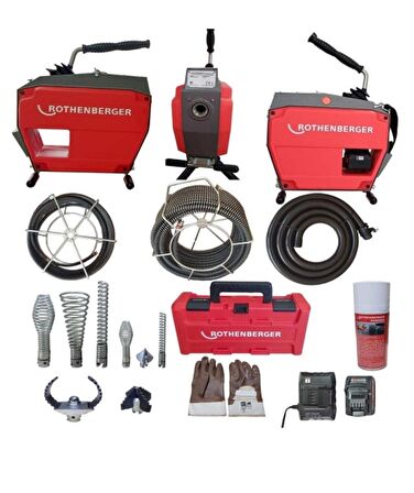 Rothenberger R600 Vario Clean Akülü Kanal Açma Makinası Set