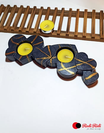 Redi Ridi El Yapımı Taş Döküm Tealight Mumluk