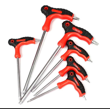 16 adet t-kolu Torx topu Allen anahtarı Hex ingiliz anahtarı takımı