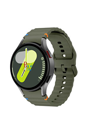Samsung Galaxy Watch 6 44 mm İle Uyumlu Kavisli Spor Silikon Kordon