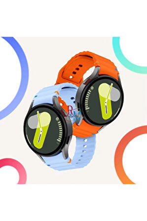 Samsung Galaxy Watch 6 44 mm İle Uyumlu Kavisli Spor Silikon Kordon
