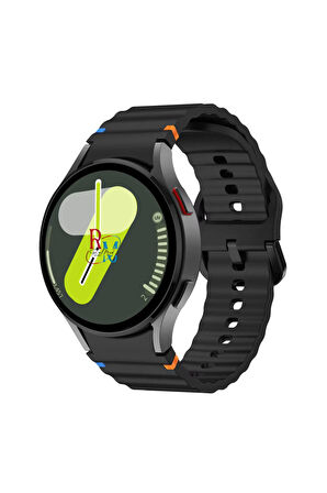 Samsung Galaxy Watch 6 44 mm İle Uyumlu Kavisli Spor Silikon Kordon