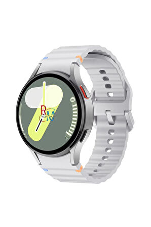 Samsung Galaxy Watch 6 44 mm İle Uyumlu Kavisli Spor Silikon Kordon