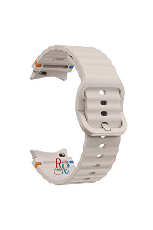 Samsung Galaxy Watch 6 47 mm İle Uyumlu Kavisli Spor Silikon Kordon
