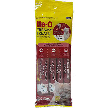 Meo Creamy Ton Balıklı ve Domatesli Kedi Ödül Maması 4x15 Gr