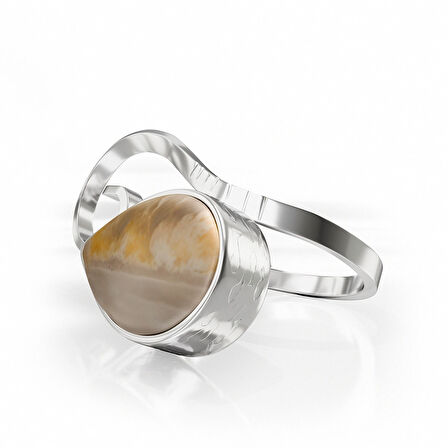 Rutil Kuvars Taşlı Gümüş Yüzük – Dustcurve