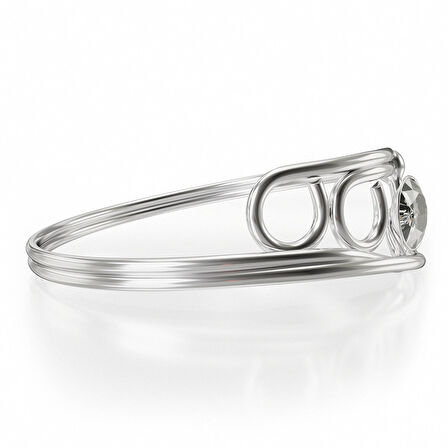 Geometrik Sitall Taşlı Gümüş Yüzük – Axisform