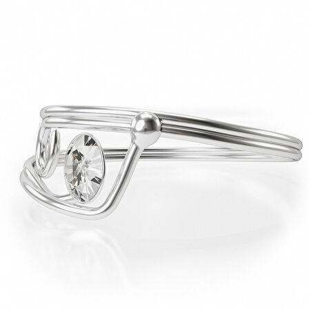 Geometrik Sitall Taşlı Gümüş Yüzük – Axisform