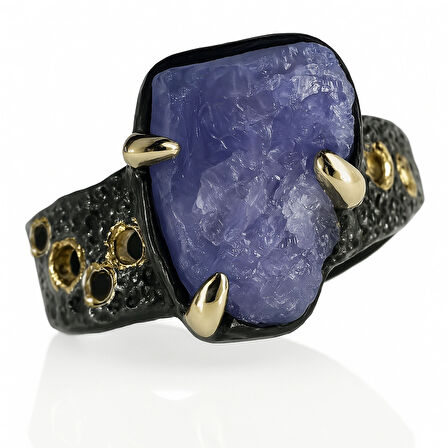 Ham Kyanit Taşlı Gümüş Yüzük – Corevault