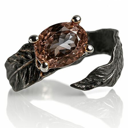 Tüy Desenli Zultanit Taşlı Gümüş Yüzük – Wingtrace