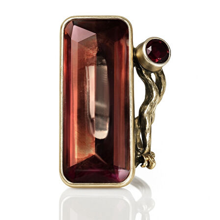 Zultanit ve Granat Taşlı Gümüş Yüzük – Axis Ember