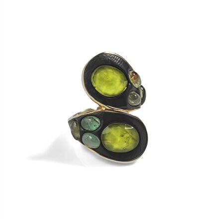 Peridot Taşlı Gümüş Yüzük – Pulse Array