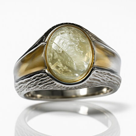 Kuvars Taşlı Gümüş Yüzük – Faultline