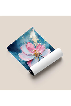 Çerçevesiz Poster Çiçek Modeli