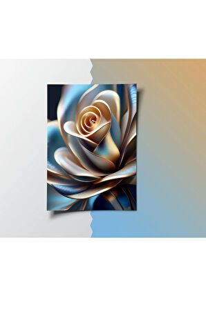 Çerçevesiz Poster Gül Temalı Dijital Baskı Poster, Ofis, Salon Dekorasyon