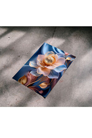 Çerçevesiz Poster Pembe Çiçek Temalı Dijital Baskı Poster, Ev, Ofis, Salon Dekorasyon