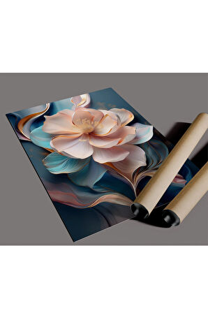 Çerçevesiz Poster Çiçek Temalı Dijital Baskı Poster, Ev, Ofis, Salon Dekorasyon