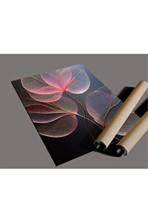 Çerçevesiz Poster,Pembe Yapraklar Temalı Dijital Baskı Poster, Ev, Ofis, Salon Dekorasyon