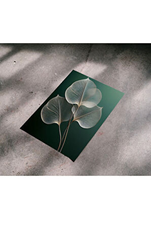 Çerçevesiz Poster, Yeşil Yaprak Temalı Dijital Baskı Poster, Ev, Ofis, Salon Dekorasyon