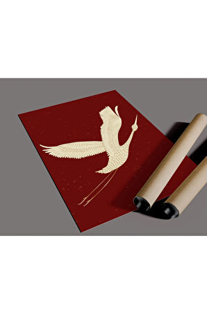 Çerçevesiz Poster Turna Dijital Baskı Poster Turna, Ofis, Salon Dekorasyon