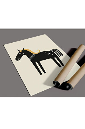 Çerçevesiz Poster, Sevimli Hayvanlar Vektör Çizimi, Dijital Baskı Poster