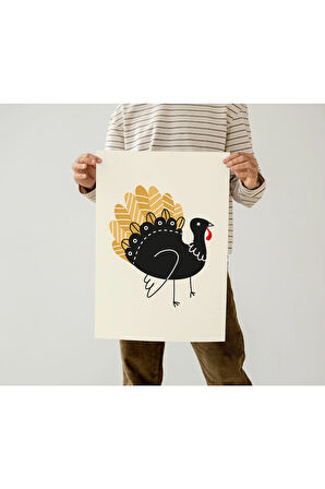 Çerçevesiz Poster, Sevimli Hayvanlar Vektör Çizimi, Dijital Baskı Poster