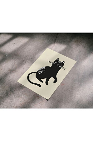 Çerçevesiz Poster, Sevimli Hayvanlar Vektör Çizimi, Dijital Baskı Poster