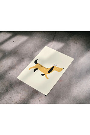 Çerçevesiz Poster, Sevimli Hayvanlar Vektör Çizimi, Dijital Baskı Poster