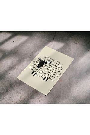 Çerçevesiz Poster, Sevimli Hayvanlar Vektör Çizimi, Dijital Baskı Poster