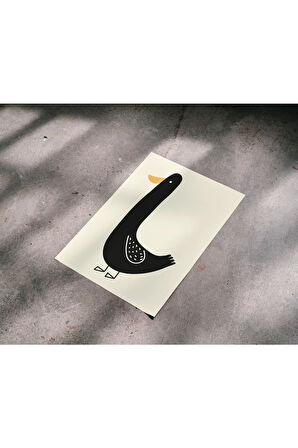 Çerçevesiz Poster, Sevimli Hayvanlar Vektör Çizimi, Dijital Baskı Poster