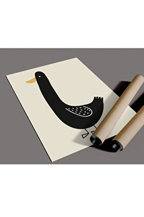 Çerçevesiz Poster, Sevimli Hayvanlar Vektör Çizimi, Dijital Baskı Poster