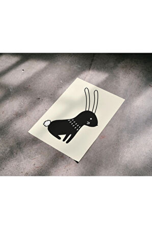 Çerçevesiz Poster, Sevimli Hayvanlar Vektör Çizimi, Dijital Baskı Poster