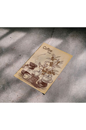 Çerçevesiz Poster Kahve Temalı Dijital Baskı Poster,Coffee Time,Ev,Mutfak,Dekorasyon