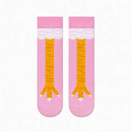 Carnaval Pembe Tavuk Bacağı Unisex Soket Çorap