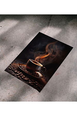Kahve Posteri Çerçevesiz Poster - Dijital Baskı - Kahve Temalı Poster