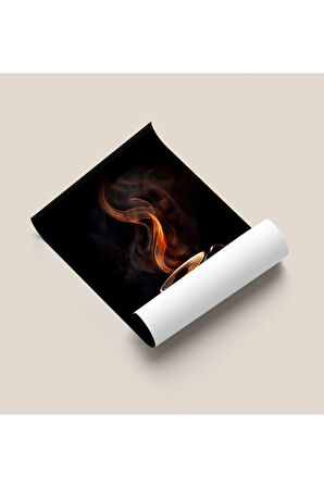 Kahve Posteri Çerçevesiz Poster - Dijital Baskı - Kahve Temalı Poster