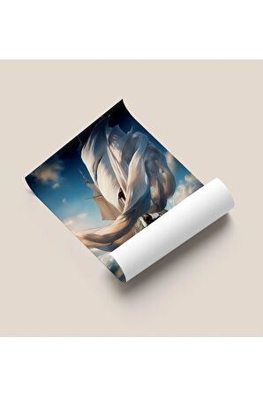 Çerçevesiz Poster Soyut Gemi - Dijital Baskı - Gemi Temalı Poster