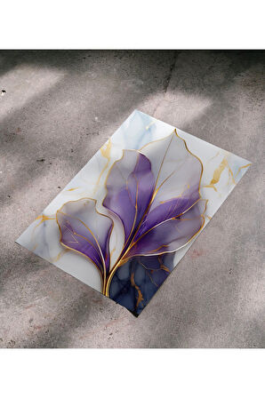 Çerçevesiz Poster, Dijital Baskı, Yaprak Temalı Soyut Poster , Modern, Soyut Minimalist Poster