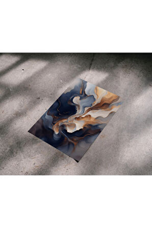 Çerçevesiz Poster Dalgalı Desenler, Dijital Baskı Dalgalı Desenler Poster, Ofis, Salon Dekorasyon