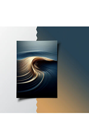 Çerçevesiz Poster, Dijital Baskı Sakin Dalga Poster, Ofis, Salon Dekorasyon