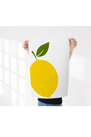 Çerçevesiz Poster, Dijital Baskı Sarı Limon Temalı Poster, Ofis, Mutfak Dekorasyon