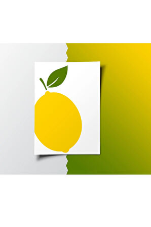 Çerçevesiz Poster, Dijital Baskı Sarı Limon Temalı Poster, Ofis, Mutfak Dekorasyon